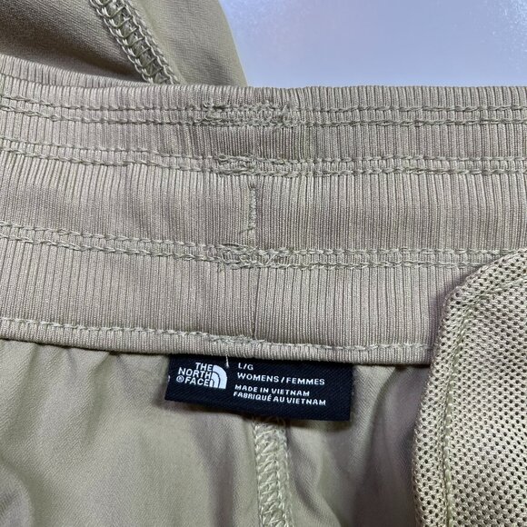 The North Face Size L Tan Aphrodite Motion Capri Pants Pull-On Cropped - Picture 3 of 8